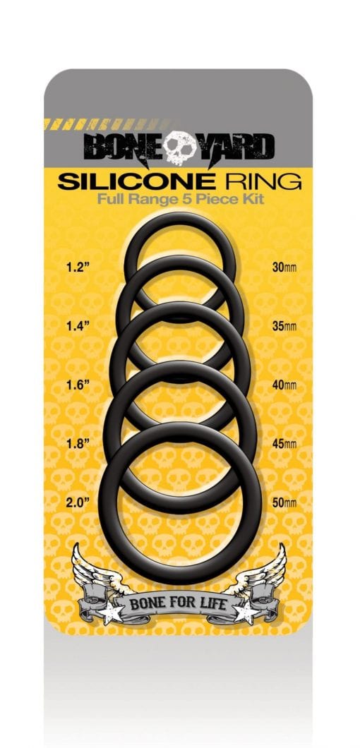Boneyard Silicone Ring 5 Pc Kit Black - Image 2