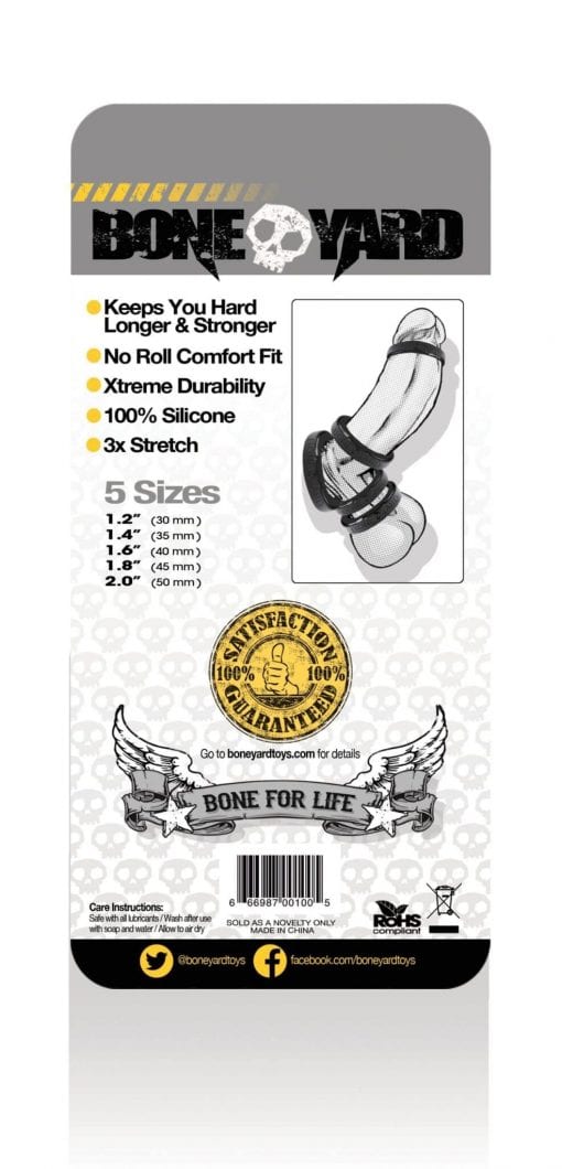 Boneyard Silicone Ring 5 Pc Kit Black - Image 3