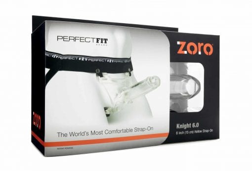 Zoro Knight 6in Hollow Shaft Clear Strap On - Image 6