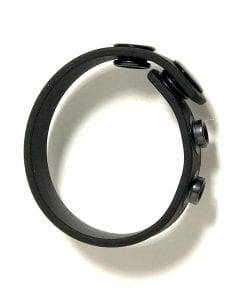 Boneyard Silicone Cock Strap - 3 Snap Ring - Black