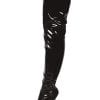 Black Pointed Toe Thigh High Boot 3in Heel