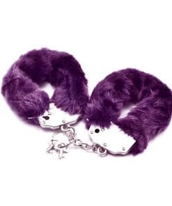 Fetish Pleasure Fluffy Hand Cuffs Purple