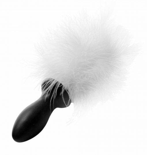 White Bunny Tail Anal Plug