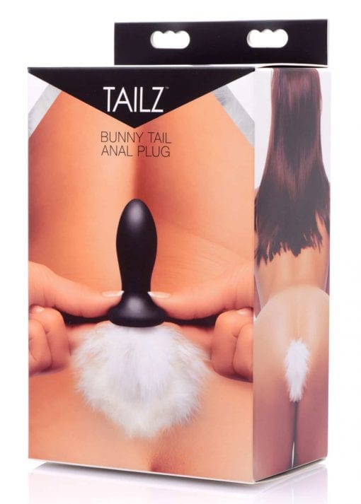 White Bunny Tail Anal Plug - Image 3