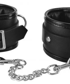 Locking Padded Wrist Cuffs with Chain