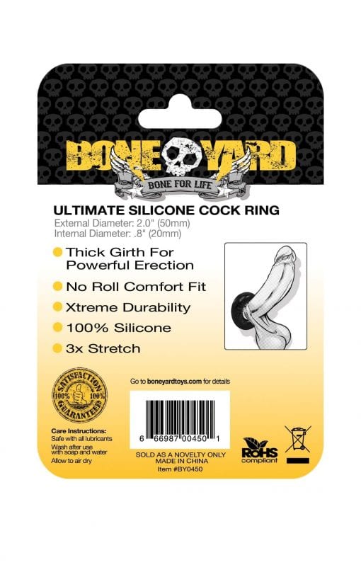 Ultimate Silicone Cock Ring Black - Image 2