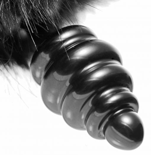 Black Bunny Tail Anal Plug - Image 2
