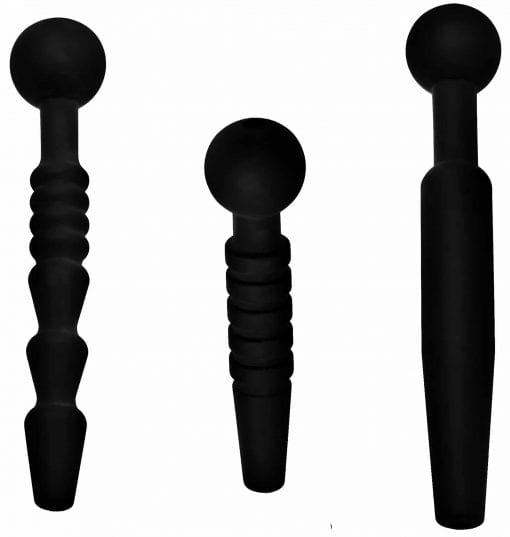 Dark Rods 3 Pc Silicone Penis Plug Set