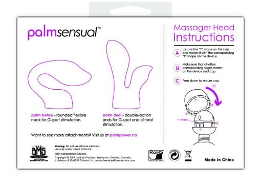 PalmSensual Massager Heads Pink (For use with PalmPower) - Image 4