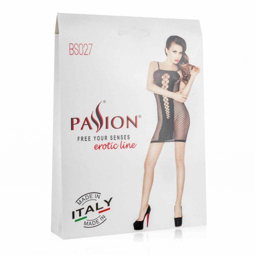 Dress Translucent With Open Sides BLK - Image 4
