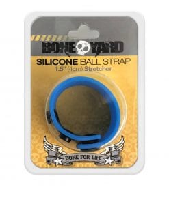 Boneyard 1.5in Silicone Ball Strap - 3 Snap - Blue