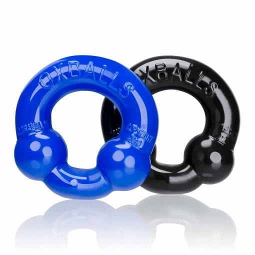 Ultraballs 2 Pk Cockring Black And Police Blue - Image 4