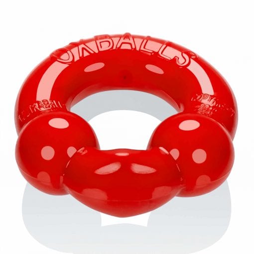 Ultraballs 2 Pk Cockring Steel And Red - Image 2