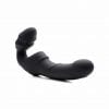 Slim Rider Ribbed Vibrating Silicone Strapless Strap On - Image 3