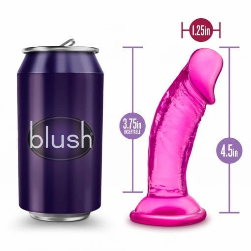 B Yours Sweet N Small Dildo with Suction Cup 4in Pink - Image 6