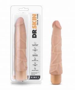 Dr Skin Cock Vibe 1 9in Vibrating Cock Beige