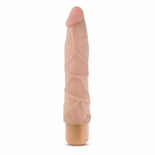 Dr Skin Cock Vibe 1 9in Vibrating Cock Beige - Image 2