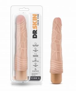 Dr Skin Cock Vibe 2 9in Vibrating Cock Beige