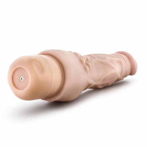 Dr Skin Cock Vibe 4 8in Vibrating Cock Beige - Image 5