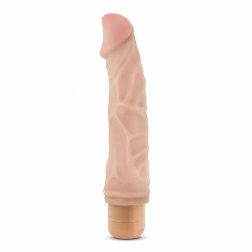 Dr Skin Cock Vibe 6 8.5in Vibrating Cock Beige - Image 2