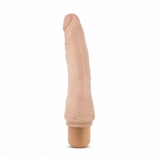 Dr Skin Cock Vibe 7 8.5in Vibrating Cock Beige - Image 3