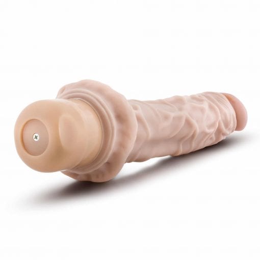 Dr Skin Cock Vibe 8 9.75in Vibrating Cock Beige - Image 5