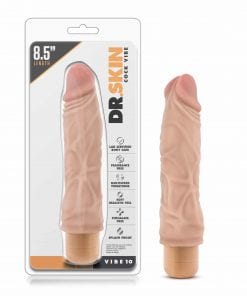 Dr Skin Cock Vibe 10 8.5in Vibrating Cock Beige