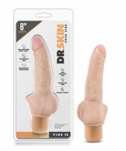 Dr Skin Cock Vibe 12 8in Vibrating Cock Beige