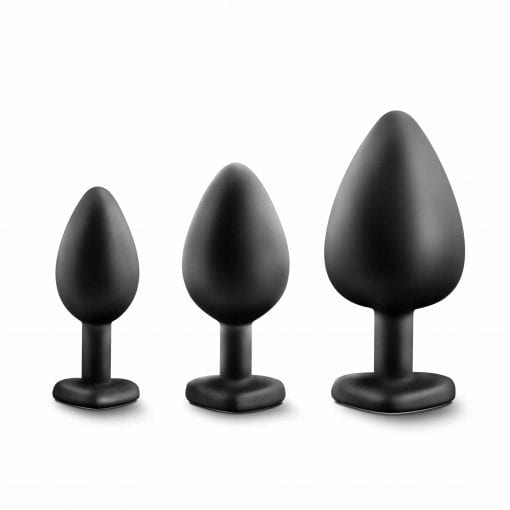 Luxe Bling Plugs Training Kit Black With Clear Gems - Image 2