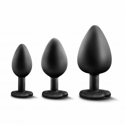 Luxe Bling Plugs Training Kit Black With Clear Gems - Image 3