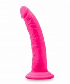 Neo Elite 7.5in Silicone Dual Density Cock Neon Pink