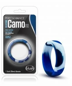 Performance Silicone Camo Cock Ring Blue Camoflauge