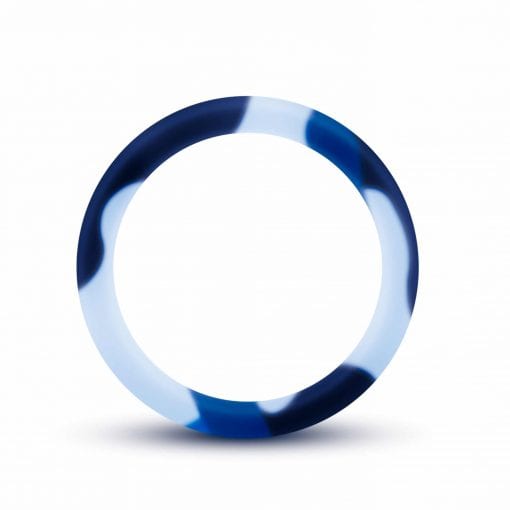 Performance Silicone Camo Cock Ring Blue Camoflauge - Image 3