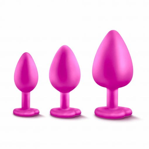 Luxe Bling Plugs Training Kit Pink With White Gems - Image 2