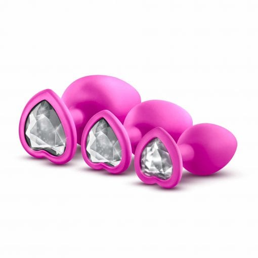 Luxe Bling Plugs Training Kit Pink With White Gems - Image 3