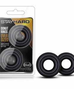 Stay Hard Donut Rings Oversized Black