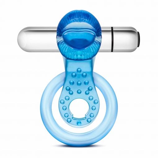 Stay Hard 10 Function Vibrating Tongue Ring Blue - Image 2