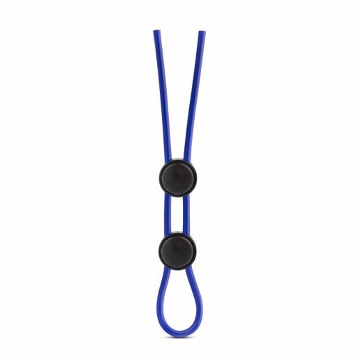 Stay Hard Silicone Double Loop Cock Ring Blue - Image 2