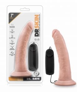 Dr Skin Dr Dave 7in Vibrating Cock with Suction Cup Vanilla