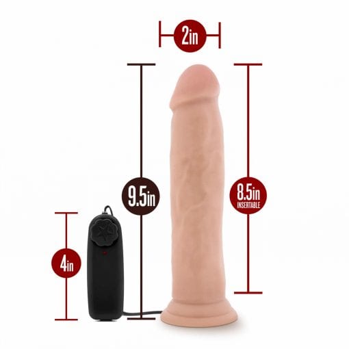 Dr Skin Dr Throb 9.5in Vibrating Realistic Cock with Suction Cup Vanilla - Image 5