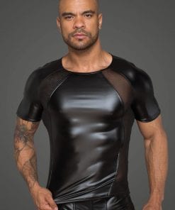 Power Wetlook Men T-shirt With 3D Net