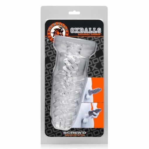 ScrewD Super Squish Corkscrew Jackoff Toy Clear - Image 4