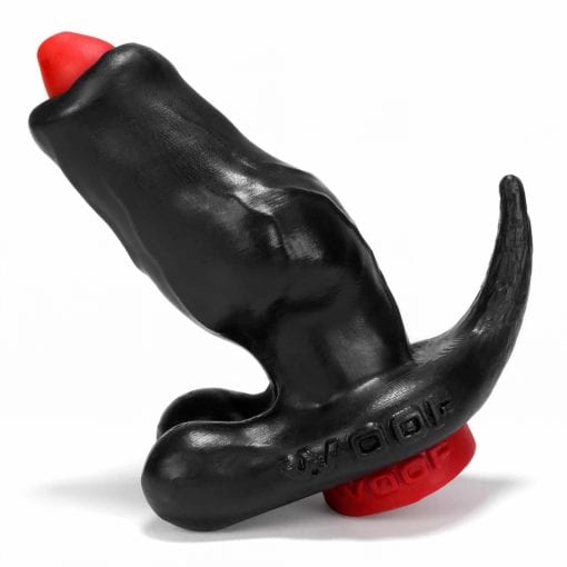 Woof Hollow Plug w Stopper Black Red