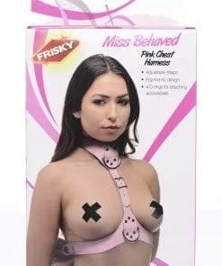 Miss Behaved Pink Chest Harness