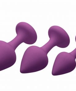 Purple Pleasures 3 Pc Silicone Anal Plugs