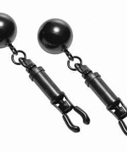 Black Bomber Nipple Clamps With Ball Weights