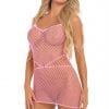 Roll Up Net Mini Dress