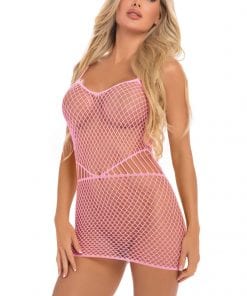 Roll Up Net Mini Dress