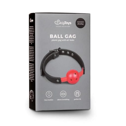 Ball Gag With PVC Ball Red - Image 2