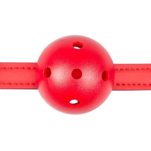 Ball Gag With PVC Ball Red - Image 3